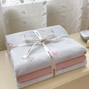 A-class Knitted Cotton Washed <strong>Double</strong>-layer Yarn Four Piece Set <strong>Small</strong> Floral Duvet Cover Bed Sheet <strong>Small</strong> Fresh Three Piece Set - Product Image 6