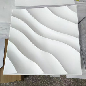 Panneau mural décoratif extérieur en PVC 3D stéréoscopique moderne, résistant à l'humidité, autocollant mural de fond, directement du fabricant - Product Image 4