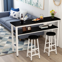 Table et chaise de salle à manger modernes en bois, réglables, demi-rondes, à double cloison, pour appartement, avec pieds en métal, fines et hautes