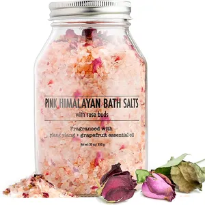 Original scalp massage bath salts for women natural rose bath salts with flowers whitening dark spot bath salts private label