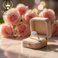Bague de fiançailles pour femme en argent pur 925 plaqué or 18 carats, style quotidien, avec moissanite de 3 grammes, sertie griffe