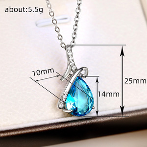 Collar con colgante de gota de agua para mujer, joyería sencilla y moderna, regalo para uso diario - Product Image 5