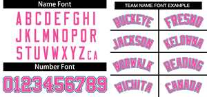 Maillot de softball personnalisé blanc rose-royal, style classique authentique, à deux boutons - Product Image 3