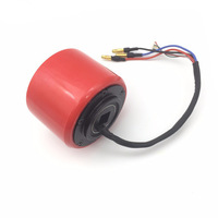 Moteur à aimant permanent sans balais 24V-36V 70mm avec roue en PU, télécommande, planche à roulettes électrique, longboard 150W-300W