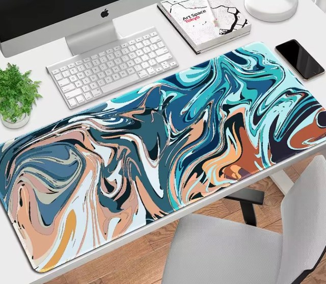 Office Gaming Mouse Pad 900x400x3mm XXL Strata Liquid Cartoon Design in Stock Computer Laptop Keyboard Gamer