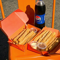 Boîtes à churros sur mesure en matériau recyclé, design simple, pliables, grande capacité, qualité alimentaire, sûres pour les churros