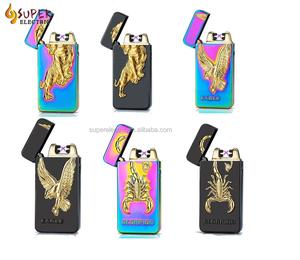 Briquet USB à charge rapide, briquet électrique à double arc coupe-vent sans flamme, personnalisable avec logo, vente en gros pour cigarettes - Product Image 4