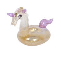 Porte-gobelet flottant en PVC de haute qualité, gonflable, en forme de flamant rose, beignet, citron, pastèque, ananas, pour piscine