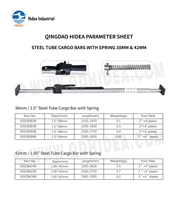 Barre de chargement en acier HIDEA 38 mm/42 mm, barre de charge réglable conforme FMCSA/DOT, pour sécuriser le chargement des remorques et conteneurs, avec patins en caoutchouc