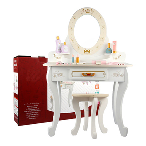 EDULAND OEM/ODM Juego de Maquillaje de Simulación de Belleza para Niñas, de Madera MDF, con Mesa y <span class=keywords><strong>Tocador</strong></span> Rosados - Product Image 5