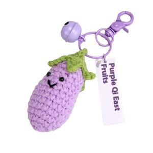 Wool Crochet Eco-friendly Carabiner Fruit Pendant Keychain Creative Beautiful Meaning Gift Souvenir Wedding Candy Box Accessory - Product Image 5