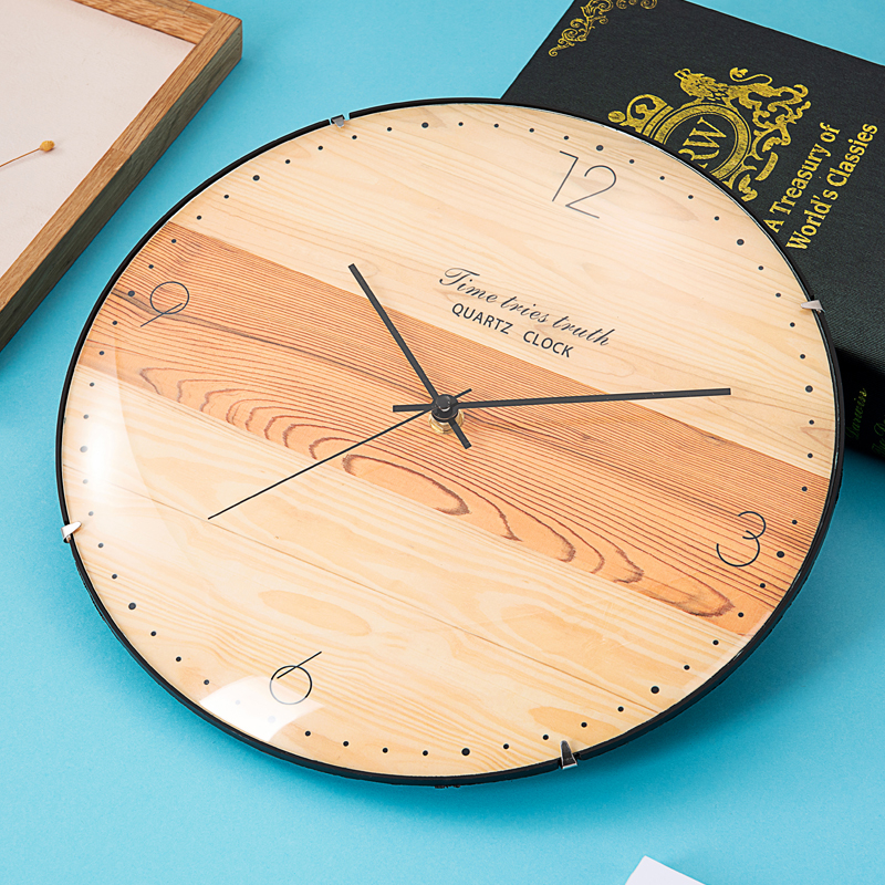 Concave and convex glass wall clock elk clock face 12 inch Plastic and Glass clock face