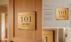 Targa per Porta Personalizzata Non Luminosa Stampata in 3D con Qualsiasi Carattere, per Insegna di Appartamento o Stanza - Product Image 4