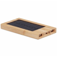 Batterie solaire en bois 4000 mAh, chargeur solaire étanche, chargeur USB pour téléphones mobiles