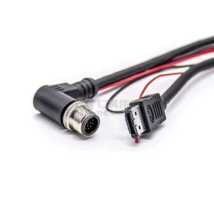 M12 trở lại gắn kết cáp M12 RJ11 nối K Mã