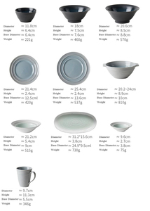 Juego de Vajilla de Cerámica con Diseño Original de Fábrica, Combinable Libremente, con Esmalte Reactivo en Relieve - Product Image 6