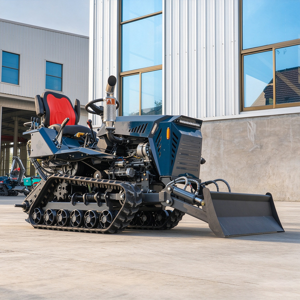 Multifunctional Rotary Tiller Agricultural Machinery Rotary Cultivator Mini Crawler Tractor Price