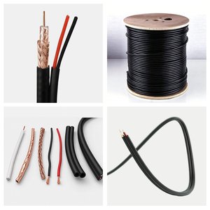 Cable Coaxial RG59+2C Personalizado al por Mayor de Fábrica, Cable Siamese 2+1 para CCTV, Cable de Alimentación Separado en Forma de 8 para Video Estable - Product Image 2