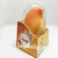 Glace en gros aux saveurs exotiques mangue, citron, pêche et pépites de chocolat, en boîte, prête à consommer, en vrac, HALAL