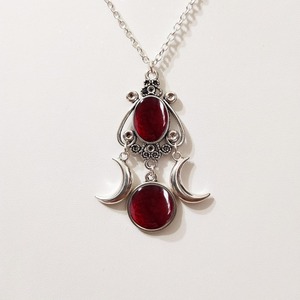 Ciondolo Tripla <span class=keywords><strong>Luna</strong></span> Dea: Collana a Mezzaluna Wiccan - Collana Tripla <span class=keywords><strong>Luna</strong></span> con Ametista, Gioielli con Charm Pagano Stregonesco, Vendita all'Ingrosso - Product Image 3