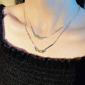 Dylam Multi Wear Method 18k Gold Plated Pendant Necklaces Sterling <b>Silver</b> 925 Hook Clasp Thin <b>Box</b> <b>Chain</b> Necklace for Unisex - Product Image 2