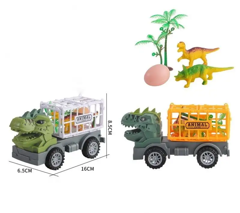 Engraçado Deslizando dinossauro carregamento veículo inércia escavadeira caminhão misturador cimento engenharia gaiola caminhão brinquedos das crianças