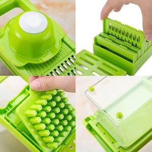 Home Kitchen Manual Stainless Steel Blade Fruit Veggie Shredder Multifunctional Manual <b>Vegetable</b> Food <b>Chopper</b> Slicer - Product Image 4