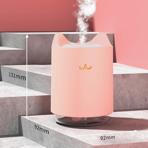 320ml humidificador ultrasónico electrodomésticos Mini gato USB difusor de <span class=keywords><strong>Aroma</strong></span> con romántica luz de noche hidratación para oficina del coche - Product Image 4