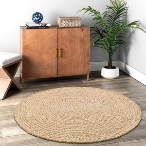 Tappeti Rotondi Naturali in Juta per Casa, Tappetini e Moquette Organici - Product Image 1