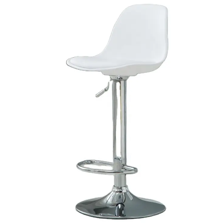 Hot Sell Kitchen Plastic Bar Stools Back Support Cheap Chair With Chromed Leg Antique Home Bar Furniture