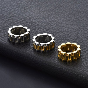 Bague de montre tendance en acier inoxydable 316L plaqué or 14k 18k, inaltérable, pour homme - Product Image 1