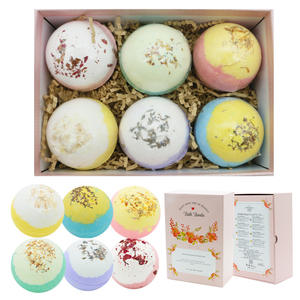 Bombas de Baño Aromáticas de Jazmín de Lujo OEM con Manteca de Karité y Coco, Hechas a Mano, Efervescentes, 100% Naturales, en Caja de Regalo para Niños, Mujeres y Niñas, para Días Festivos - Product Image 1