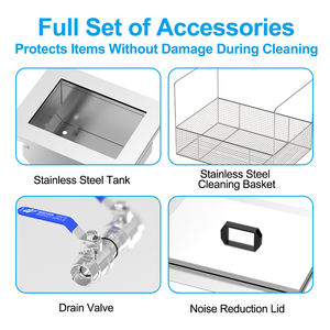 Ultrasoon reinigingsapparaat, tafelmodel, digitale timer, instelbaar voor grote ultrasoonreinigers met lifter - Product Image 3