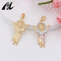 Pendentif tibétain pour jeune jésus religieux, chandail religieux, plaqué or 14K, 1 pièce, meilleure vente