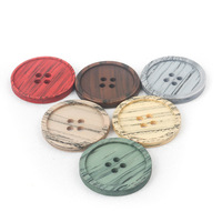 Boutons en résine de haute qualité, ronds, colorés, à quatre trous, à rayures, sur mesure, pour costume et pull, fabriqués par une usine OEM ODMF.