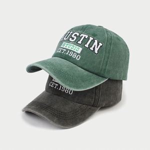 Casquette de baseball vintage pour homme, 6 panneaux, logo brodé 3D, effet délavé, casquette de sport - Product Image 1