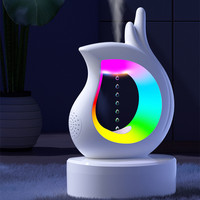 Humidificateur de musique intelligent en forme de doigt Lonvel OK haut-parleur sans fil humidificateur de gouttelettes anti-gravité avec lumières colorées RVB