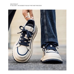 Low-price Wholesale of New Autumn Men's Solid Slip-On Anti-slippery High-<b>heel</b> Thick-soled Durable Outdoor Casual Sports Shoes - Product Image 5