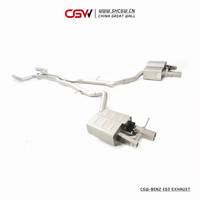 Tuyau d'échappement Catback en acier inoxydable pour BENZ W213 E63 4.0T