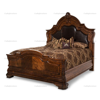 Ensembles de Meubles de Chambre Américains en Bois Sculpté de Luxe, Design Classique, Mobilier Royal pour la Maison, Lit en Bois Massif Ancien