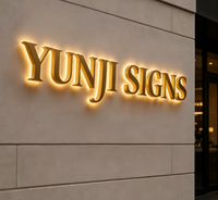 Enseigne lumineuse LED personnalisée en acier inoxydable avec logo 3D pour entreprise, multicolores, pour publicité extérieure et usage professionnel