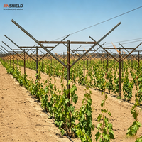 Poteau d'angle en acier galvanisé à chaud en forme de Y pour la culture de vigne, support de treillis pour vignes, clôture agricole