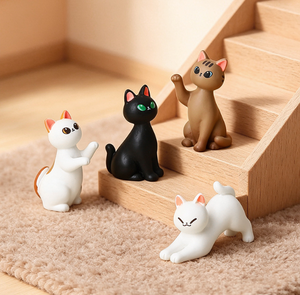 Figura de Gato de Diseño Moderno, Minimalista, en Pose de Saludo y Estiramiento, Amuleto de la Suerte, Regalo para Amantes de los Animales, Juguete para Niños, Venta al Por Mayor - Product Image 3