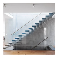 Escaliers d'intérieur modernes préfabriqués pour petits espaces Nouveau design en acier inoxydable, en bois massif, lumière LED pour appartements, halls
