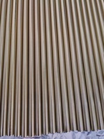 LD Balustre moderne en fer forgé plaqué laiton doré rond 5/8 "X 44" pour décoration intérieure de garde-corps d'escalier (Y-301)