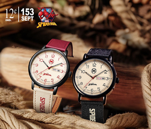 <span class=keywords><strong>ดิสนีย์</strong></span>ของแท้ OEM แฟชั่นแบรนด์ สายนาฬิกาหนังถักไนลอนยืดหยุ่นขนาด 20 มม. สำหรับผู้ชายและผู้หญิง นาฬิกาควอตซ์ลายสไปเดอร์แมน - Product Image 4