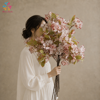 Fleurs artificielles de bougainvillier imprimées en 3D, 42 têtes, couleur automne, pour la décoration intérieure et extérieure