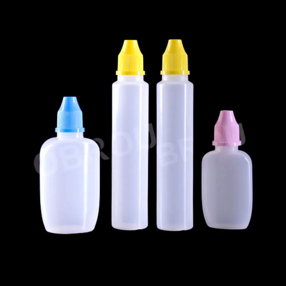 Weekly Deals empty PE plastic glue bottle 15 ml 30 ml eye dropper bottle with screw cap