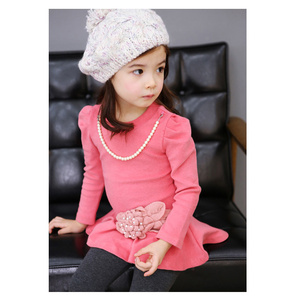 T-shirt long rouge à manches longues style coréen pour filles, vente en gros, fournisseur chinois - Product Image 4