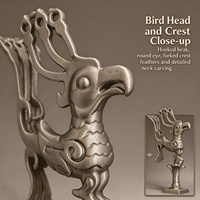 Artisanat personnalisé imprimé en 3D pour l'ornement de l'oiseau divin en bronze de Sanxingdui, modèle de réplique de civilisation ancienne, jouet culturel 0,15 mm